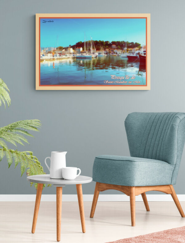 Tableau 105 x 70 cm - Le Port de Saint-Mandrier dans une atmosphère veloutée – Image 2